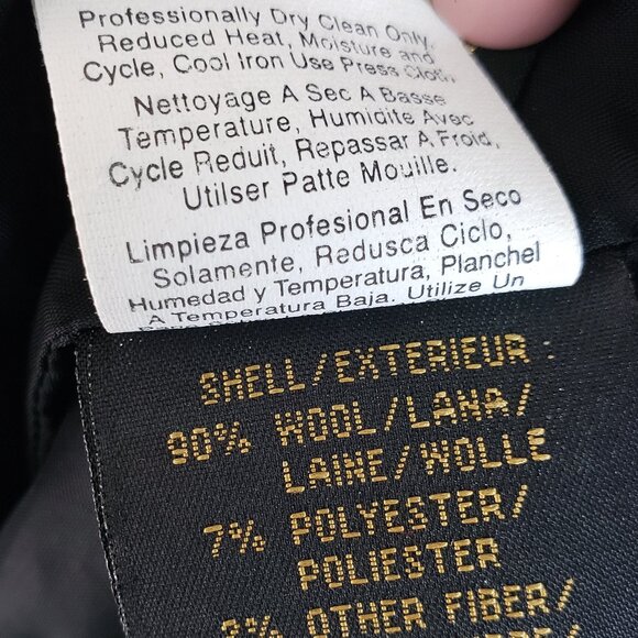 Vintage Donna Karan NY Wool Blazer Double Breasted Plaid size 10 Longline Career - Picture 12 of 14